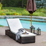 Garden Sun Lounger Rattan Recliner Lounger Chair  Set Of 2 | Brown
