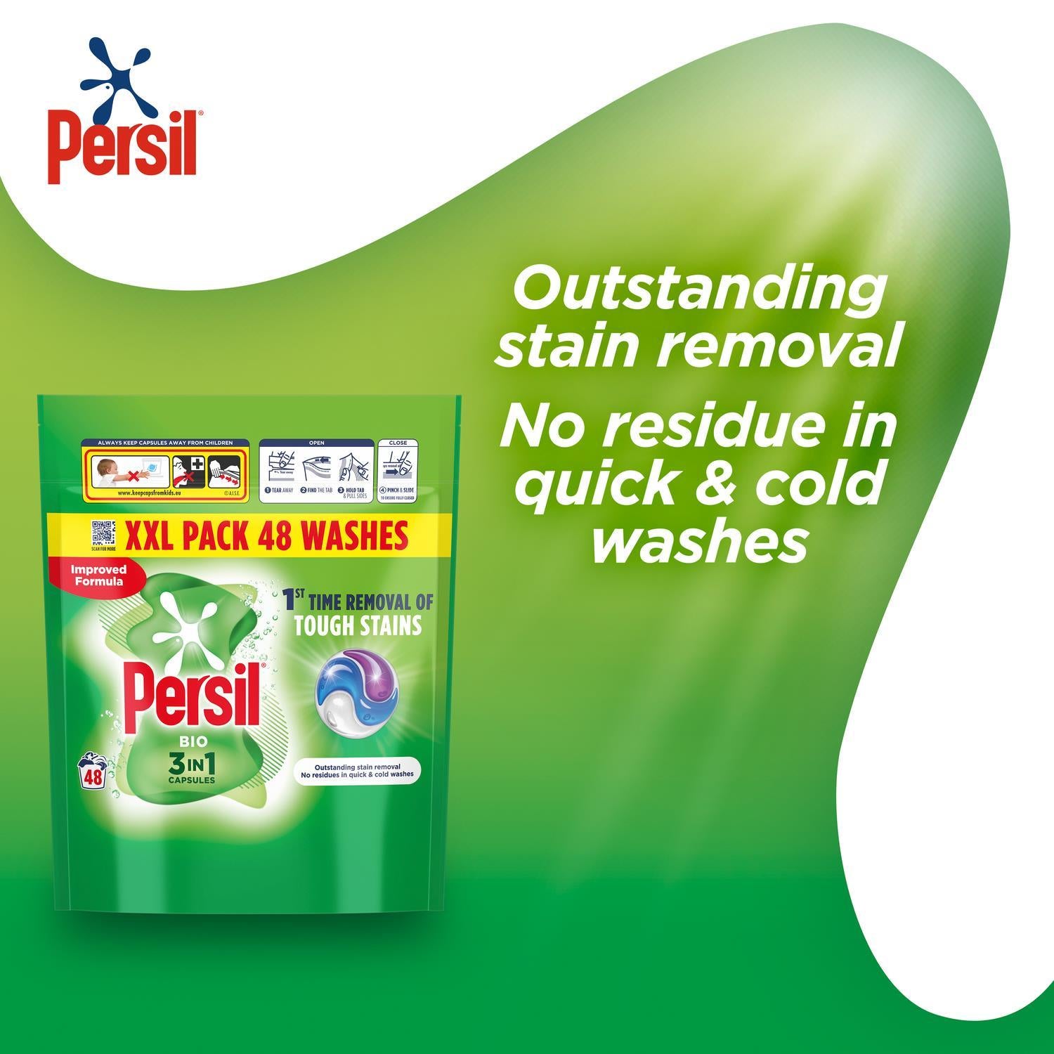 Xxl 3 In 1 Washing Capsules Bio With Lasting Freshness 48 Washes | Set of 2