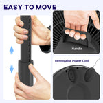 Pedestal Fan With Oscillating, Tilt, Adjustable Height Timer | One Size | Black
