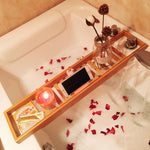 Bamboo Bath Tray Bathtub Caddy For Bathroom