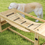 3 Pieces Wooden Dog Agility Training Equipment, Natural Wood | Natura