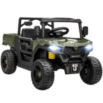 12v Kids Ride On Car, Kids Utv With Electric Dump Bed | Green