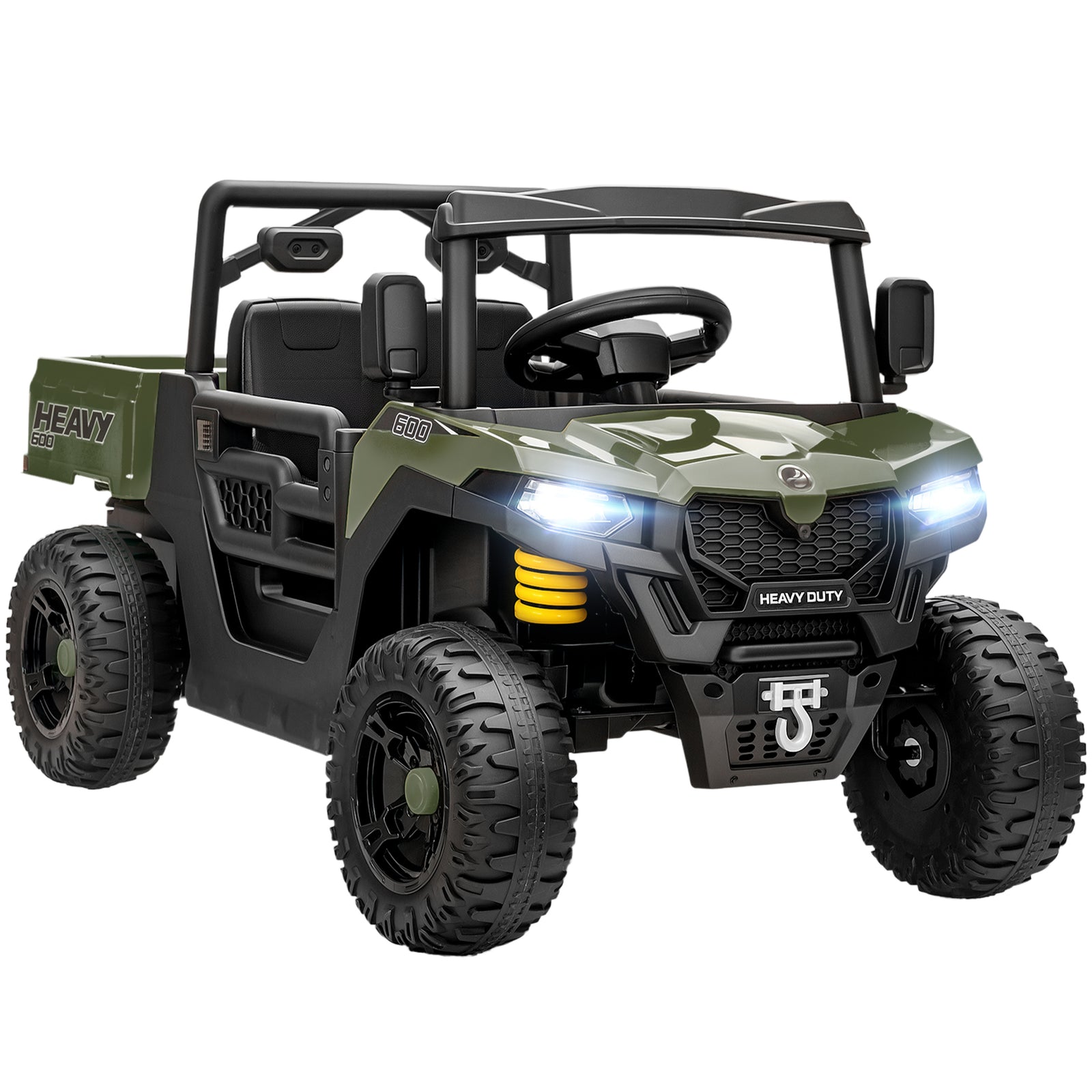 12v Kids Ride On Car, Kids Utv With Electric Dump Bed | Green