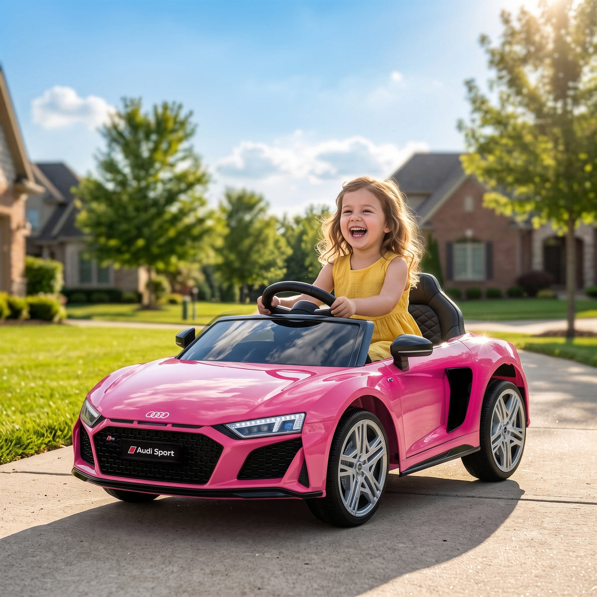 Licensed Audi R8 Spyder 12v Electric Car For Kids With Remote | Pink