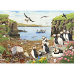 Puffin Parade - Big 500 Piece Jigsaw Puzzle For Adults, With Extra Large Pieces