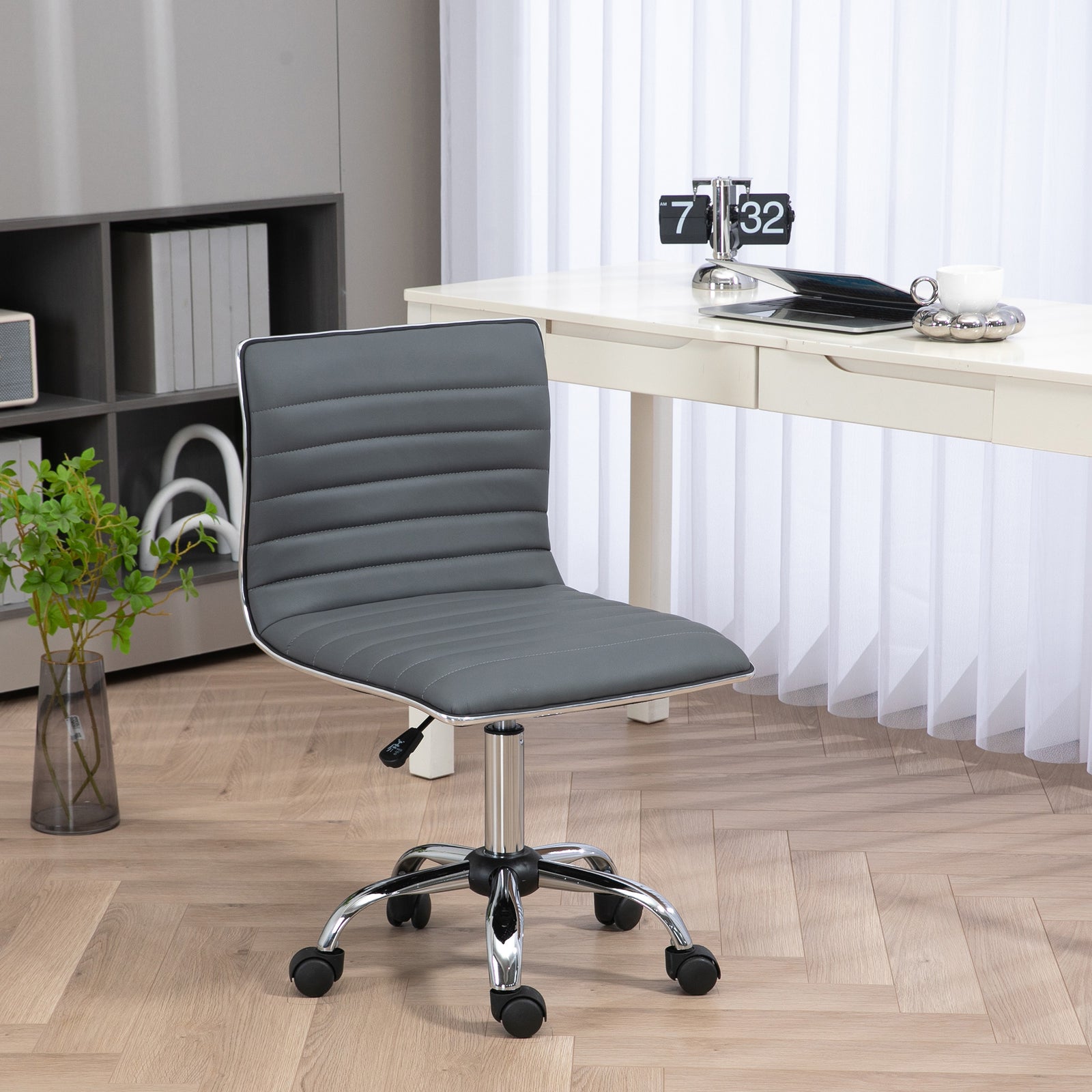 Ergonomic Executive Chair Armless | Dark Gray