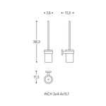 Toilet Brush, Chrome, Wall-mounted, Glass And Metal, Start Collection
