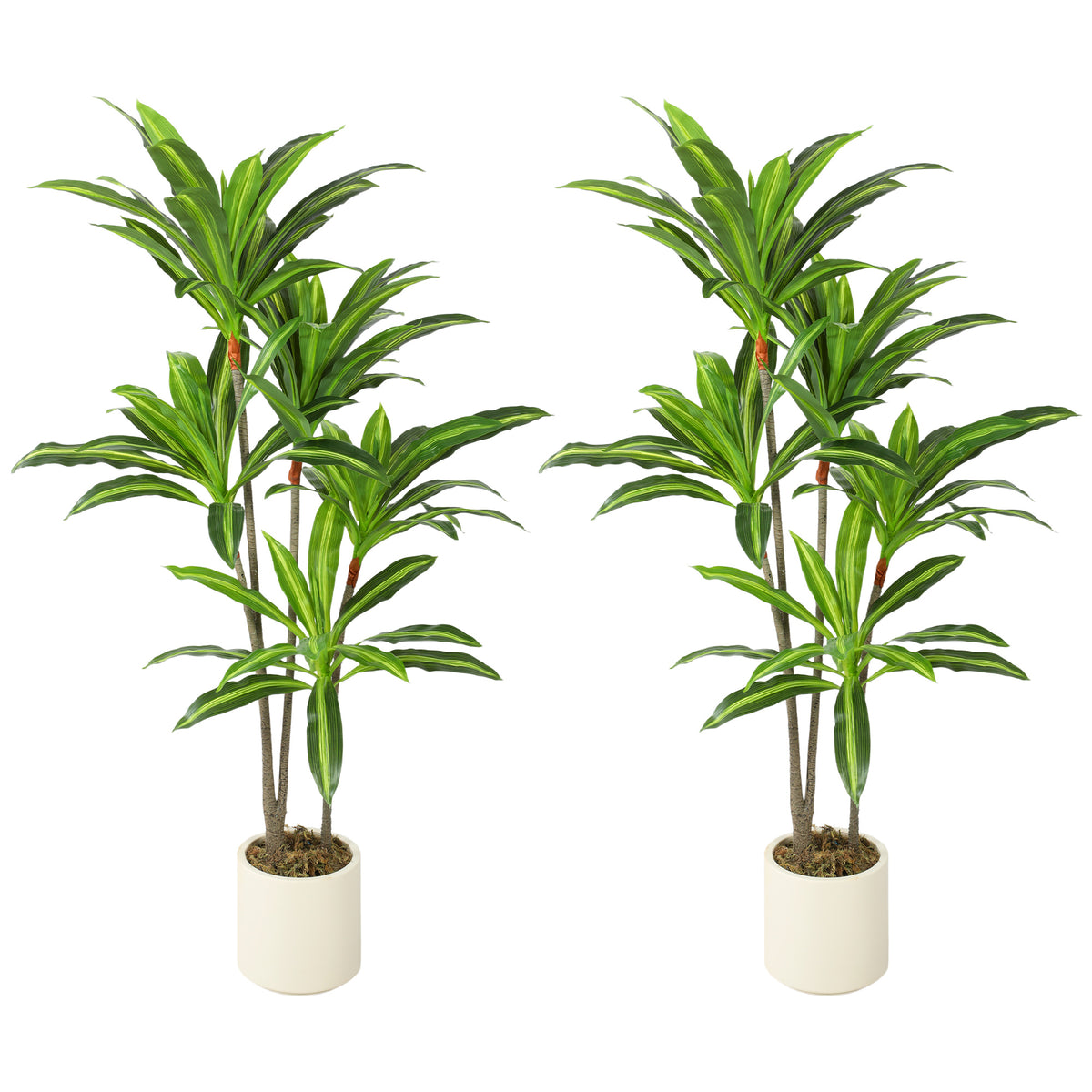 HOMCOM 150cm Lifelike Fake Tree With Bendable Trunks For Home Decor, Green