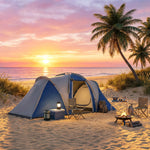 Family Camping Tent 3000mm Waterproof 8-12 Person | Blue