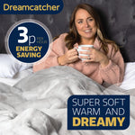 Heated Throw Faux Fur Electric Blanket 160 X 130cm Thermal Blanket & Timer 9 Heat Settings | Double | Light Grey