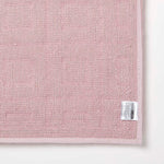 Tufted Cotton Blend Tile Design Bath Mat | 50 x 80cm | Blush Pink
