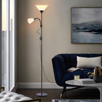 Modern 2 Head Standing Floor Lamp For Living Room | Black