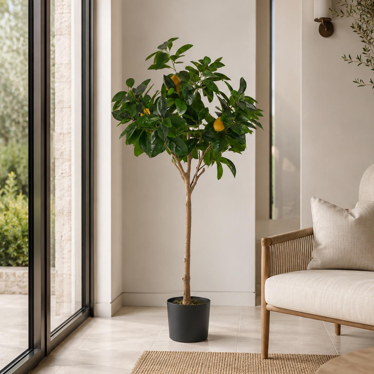 120cm Artificial Lemon Tree Premium