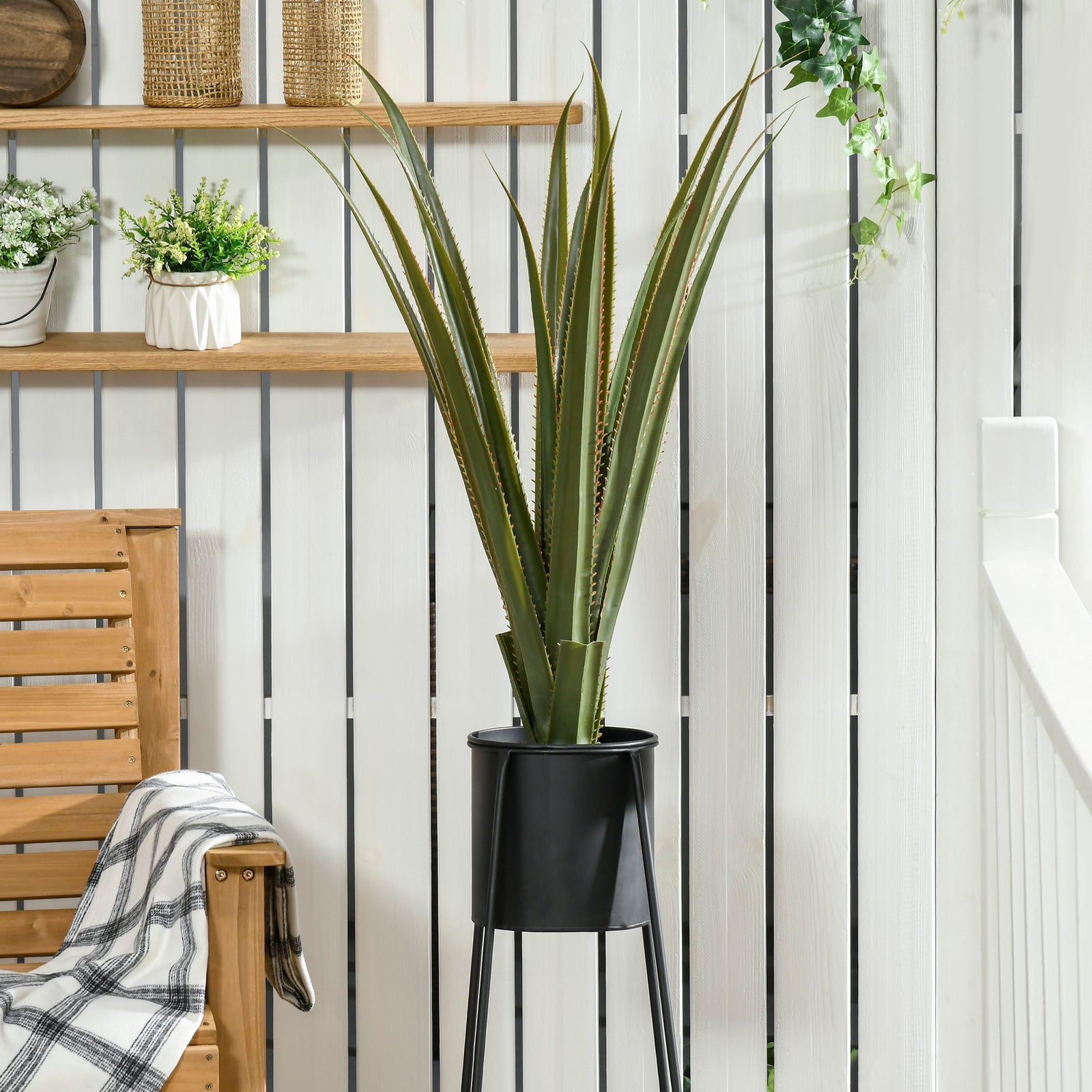 90cm Potted Artificial Plants Agave Succulent Home Décor