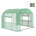 Polytunnel Greenhouse W/ Uv-resistant Pe Cover, Grow House | Large | Green