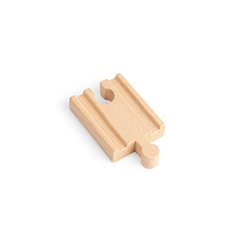 12 Mini Male/Female Track Pieces for Wooden Train Sets