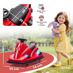 Electric Kids Bumper Car With 360 Degree Rotation Spin | Red