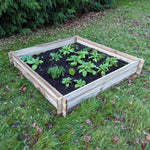 Square Raised Bed | 120cm x 120cm x 25cm | Brown