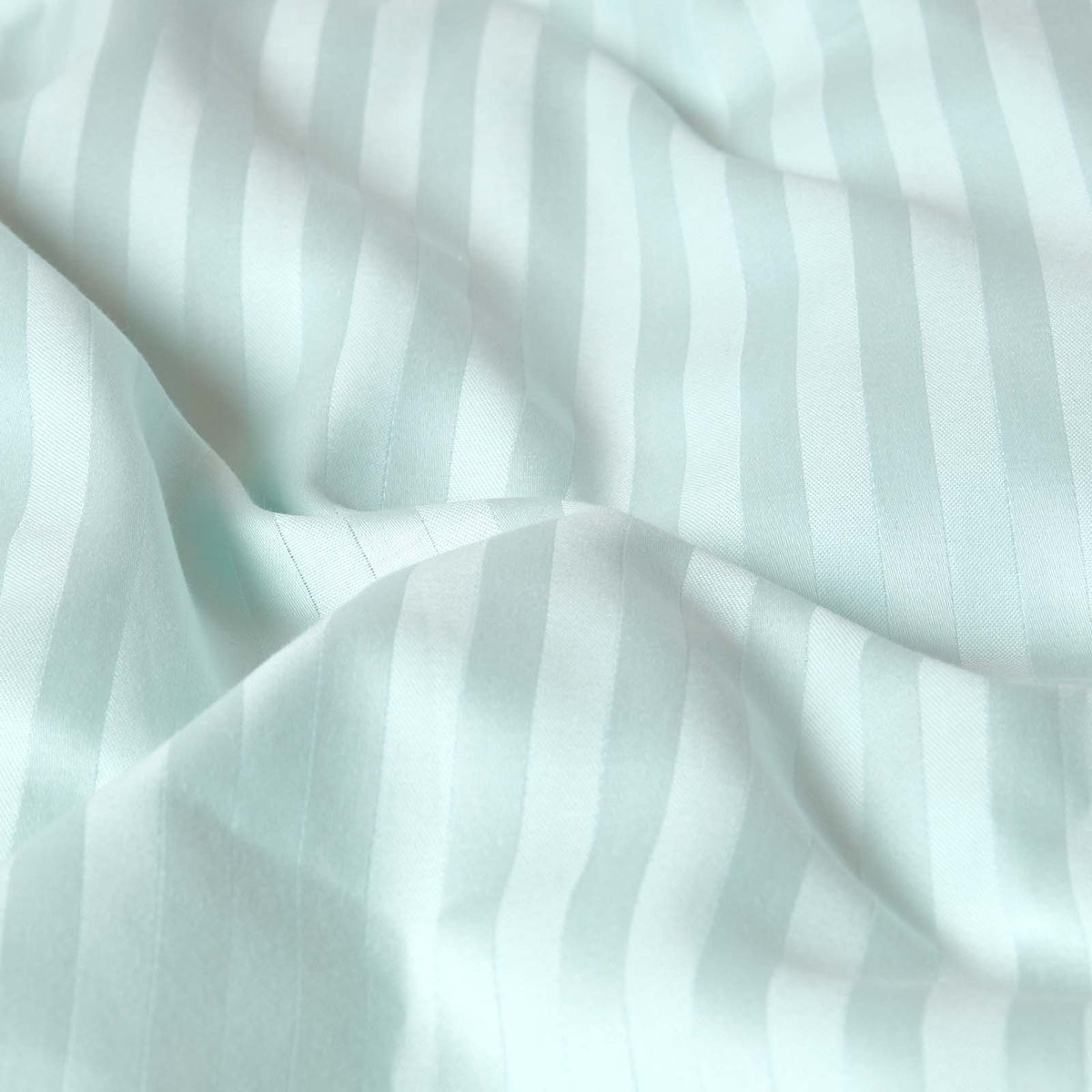 Egyptian Cotton Stripe Duvet Cover With Pillowcase, 330 Tc | Double | Blue