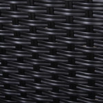 4pcs Rattan Sofa Set Garden Furniture Set W/ Armrest Cushion | Black