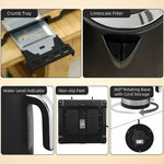 Kettle And Toaster Set With 3000w Rapid Boil, 4 Slice Toaster | Black