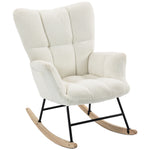 HOMCOM Tufted Rocking Chair With Side Pockets