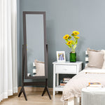 Freestanding Dressing Mirror 148x47cm Adjustable Angle | One Size | Brown