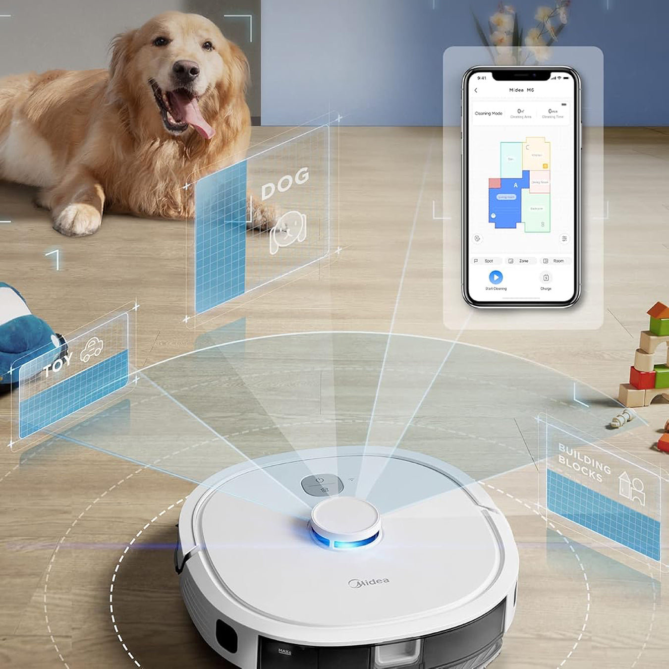 M6 Robot Vacuum Cleaner And Microfibre Mop Combo