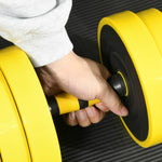 2 In 1 Barbell & Dumbbell Set | 25kg | Yellow