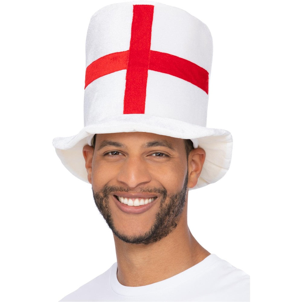 Smiffys Deluxe England Flag Top Hat