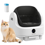 PawHut Self Cleaning Cat Litter Tray With Integrated Security Protection