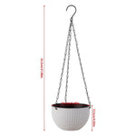 3pcs Black Hanging Flower Baskets – 16.5 Cm Plastic Planters For Home Decor | White