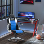 Gaming Chair Adjustable Flip Up Arms Blue