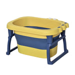 Foldable Baby Bathtub For Newborns Infants Toddlers W/ Stool | Yellow