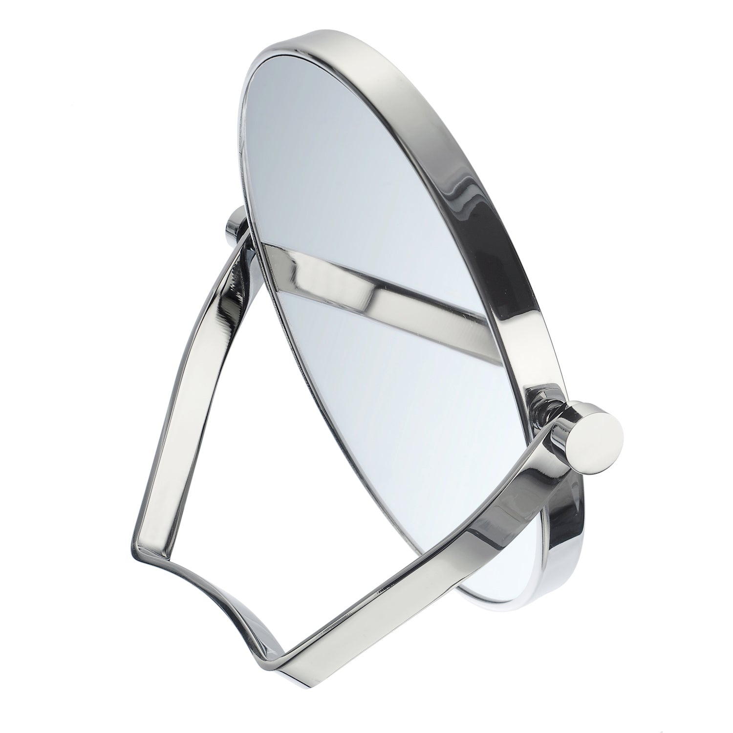 Chrome Two Sided Shaving Make Up Travel Mirror 5x Magnify | Polished Chrome