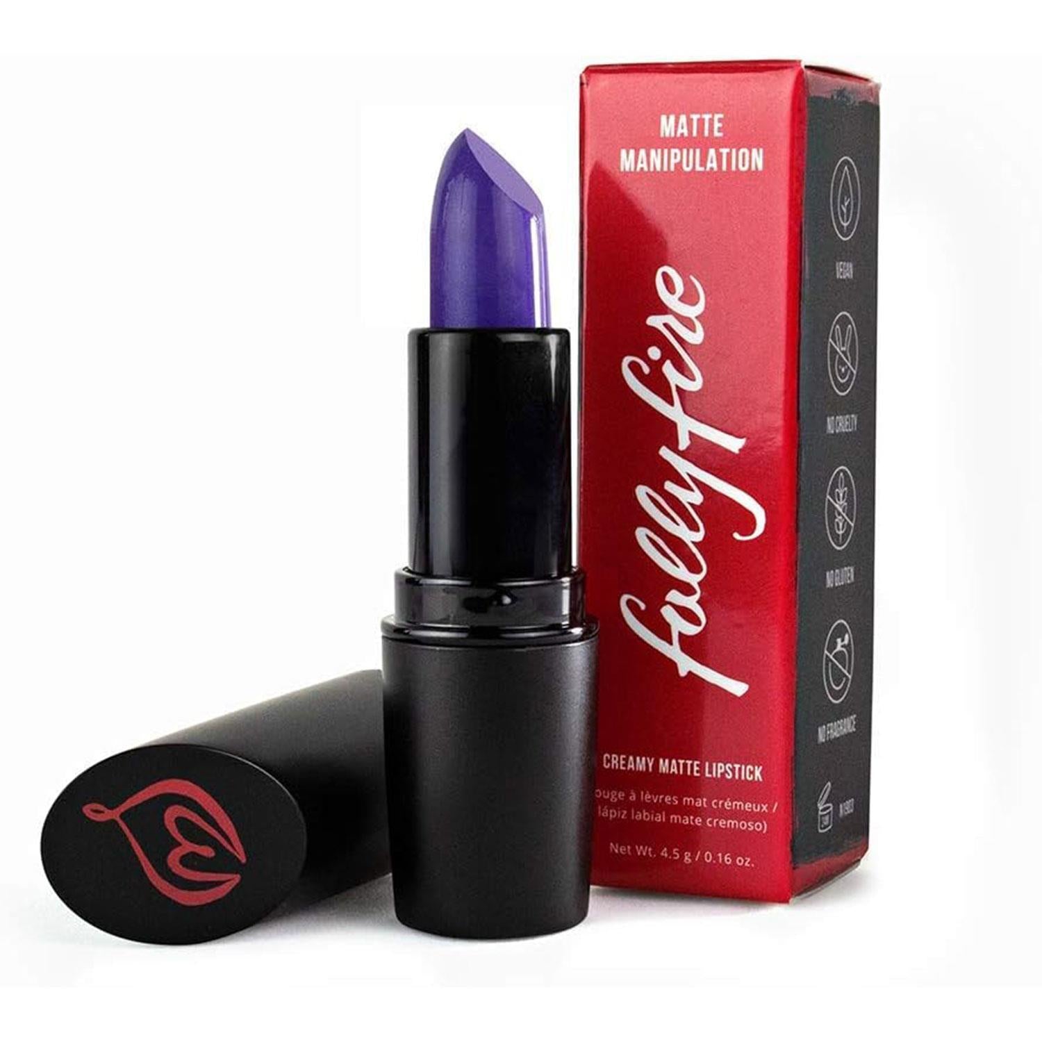 Folly Fire Kino No Creamy Matte Lipstick Royal Purple Long Lasting Lip Colour | Purple