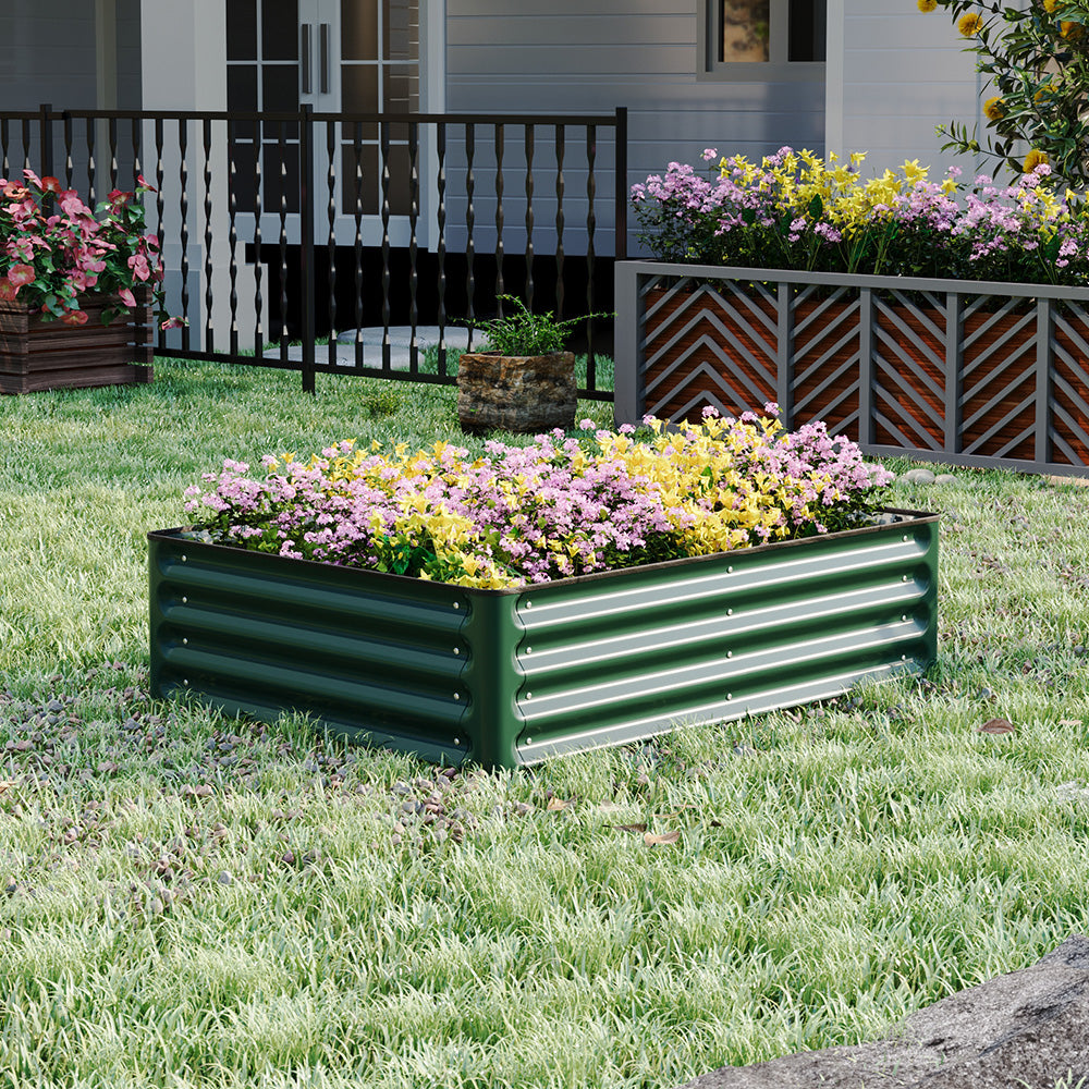 Rectangular Galvanized Steel Raised Garden Bed | Small