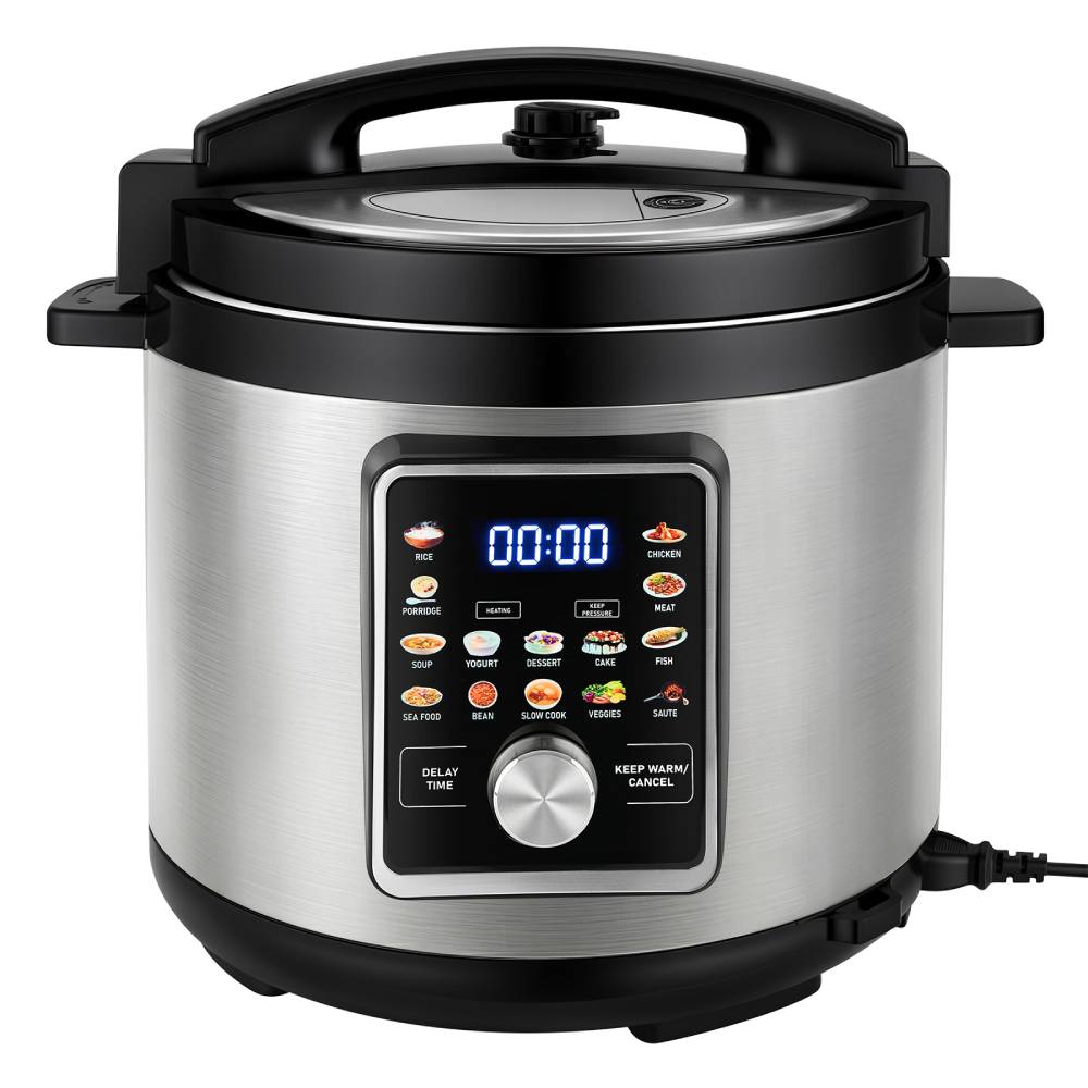 8l Smart Electric Pressure Cooker With Knob & Touch Screen, 1300w Multi Cooker, Non-stick Inner Pot