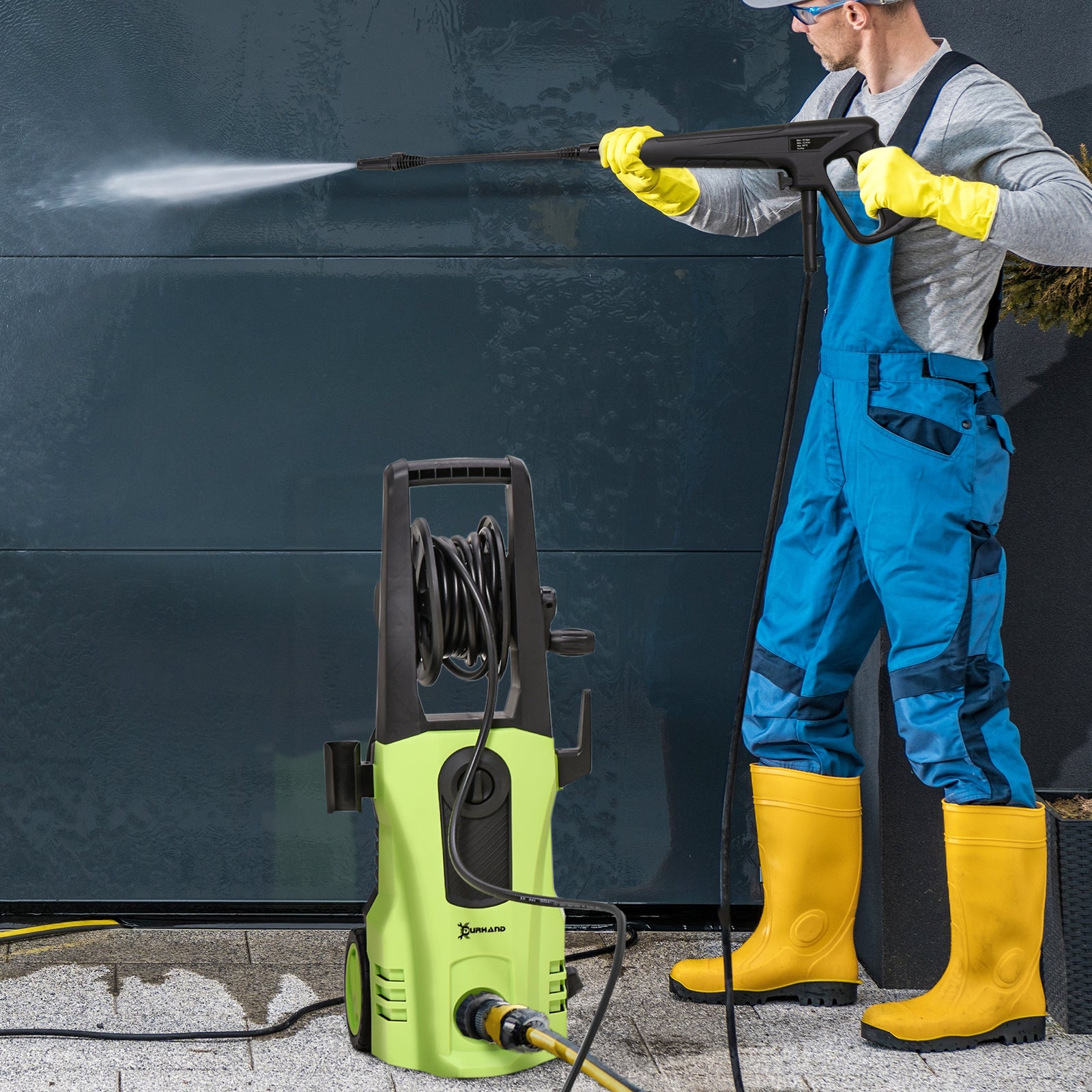 1800w High Pressure Washer, 150 Bar, 510 L/h, 6m Hose | Green