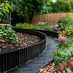 6m Corrugated Metal Garden Edging | Black