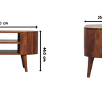 Cortez Chestnut Media Unit, 2 Open Shelves, Brown