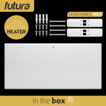 Electric Radiator Panel Heater Wall Mounted Or Floor Standing Bathroom Safe Timer And Thermostat Control | 2000w | White