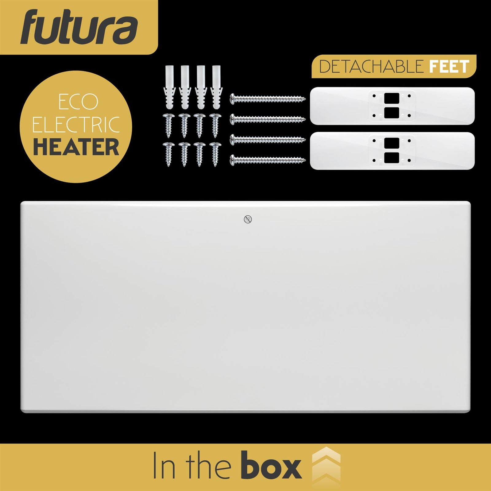 Electric Radiator Panel Heater Wall Mounted Or Floor Standing Bathroom Safe Timer And Thermostat Control | 2000w | White