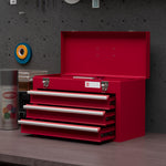 Lockable 3 Drawer Tool Chest With Ball Bearing Slide Drawers | Red