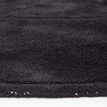 Hand Tufted Plain Cotton Large Round Rug | 150cm | Black