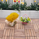 27 Pcs Black Wooden Deck Tiles 30x30 Cm For Patio/deck | Brown