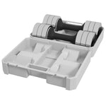 Adjustable Dumbbells Set Free Weights With Storage Box | Silver