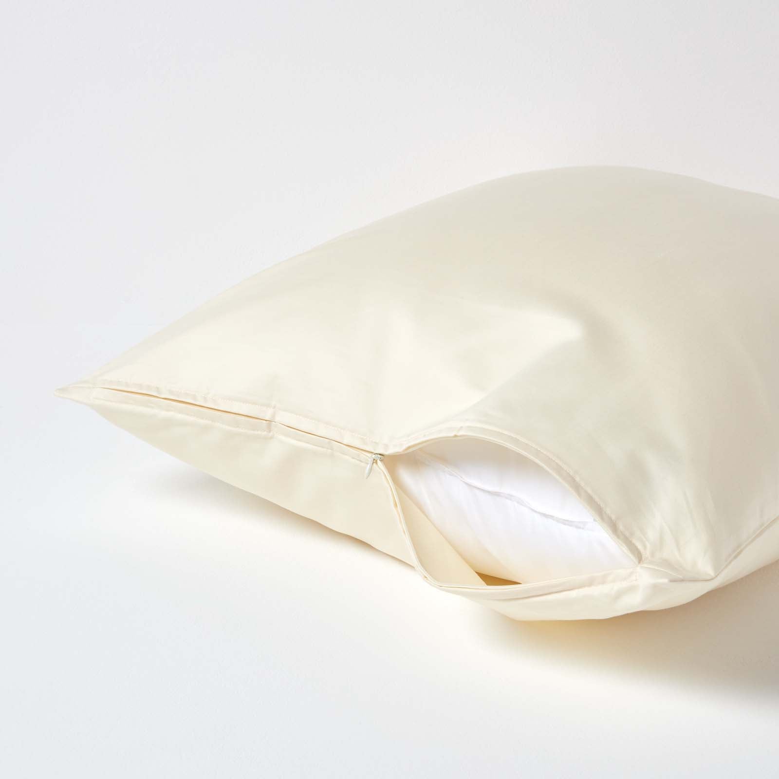 European Size Egyptian Cotton Pillowcase 1000 Tc | 60cm x 60cm | Cream
