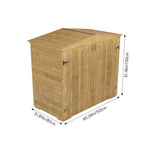 Solid Fir Wood Garden Storage Shed, Outdoor Wooden Cabinet With Double Doors & Sloped Roof, Waterproof Painted Tool Storage
