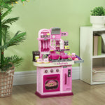 Kids Kitchen W/ 33 Piece Accessories, Lights, Sounds, Storage
